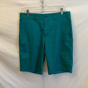 Nike Golf: Teal Flat Front Standard Fit Shorts- 30